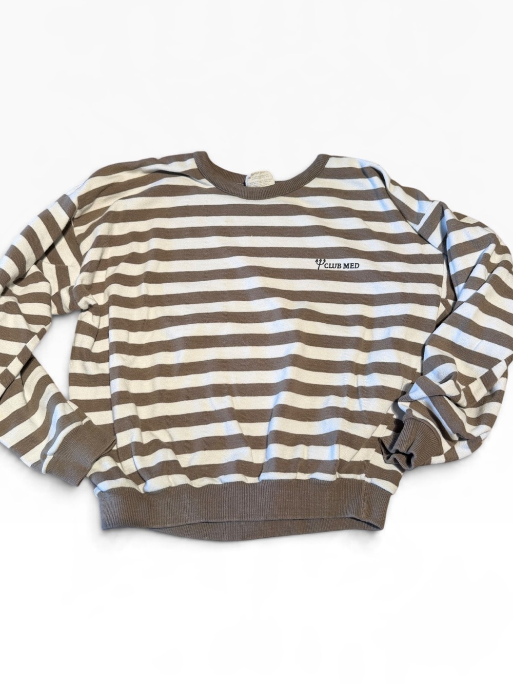 Vintage ACA JOE X Club Med Crewneck Sweatshirt - Brown & White - M-L